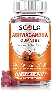 [BRSRAHY2CMMAGAIU] Ashwagandha Gummies, Calm Gummies with Ashwagandha Root Extract Vitamin D Zinc, Ashwagandha Supplement for Sleep Stress Balance, Vegan, Non-GMO, Gluten-Free, 60 Count