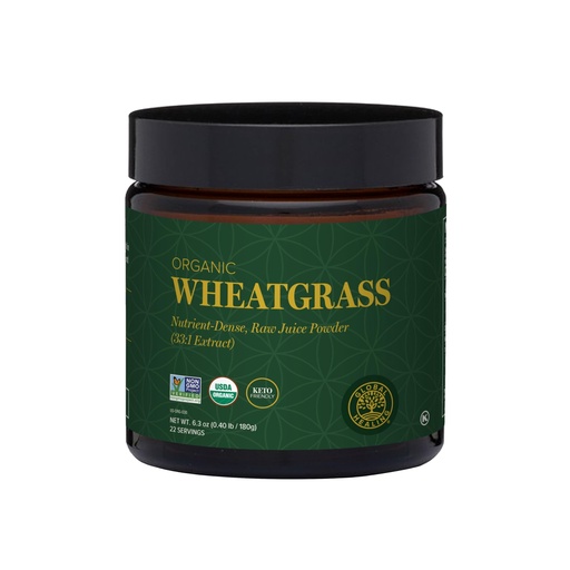[BRSRAEALA4OREEYV] Global Healing Wheat Grass Powder Organic 180g - Nutrient-Dense, Raw Wheatgrass Juice Powder (33:1 Extract) with Strong Antioxidants for Immune Support & Energy Boost - Cold-Process, Non-GMO - 6.3 Oz