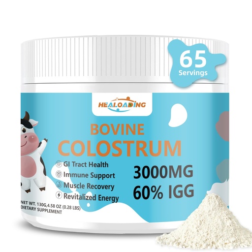 [BRSRAFL5BUFGA2TK] Bovine Colostrum Supplement Powder: Pure Whole Bovine Colostrum Rich in Immunoglobulins and Nutrients for Immune Support and Gut Health, Easy to Mix in Water or Smoothies