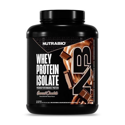 [BRSWIFQZOAMBUDYZ] NutraBio 100% Whey Protein Isolate Protein Powder, 25g Protein with Complete Amino Acid Profile, Non-GMO, Soy & Gluten Free, Low Carb, Low Calorie Whey Protein Powder, Gourmet Chocolate, 50 Servings