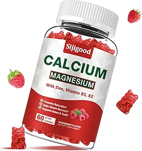 [BRSRA2Y2AEDQ4AY2] Calcium Magnesium Zinc Gummies – Calcium with Vitamin D3 & K2, Calcium Citrate Gummies for Bone, Muscle, Calm & Zzz Support –High Absorption Magnesium, Raspberry Flavored, 60 Count
