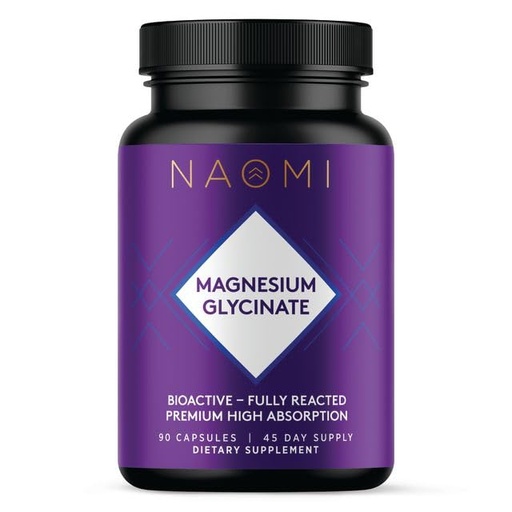 [BRSRAED2BAHAE33D] NAOMI Magnesium Glycinate 220mg - Fully Chelated for High Absorption - Supports Restful Sleep, Calm, Muscle Relaxation & Mood - Gentle on Stomach, No Laxative Effect, Non-GMO, Vegan, 30-Day Supply