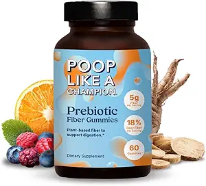 [BRSRAGQCBYDRMF3B] Poop Like a Champion Probiotic Gummies for Kids – USDA Organic, Vegan, Non-GMO, Gentle Digestive Health Support, 60 Gummies