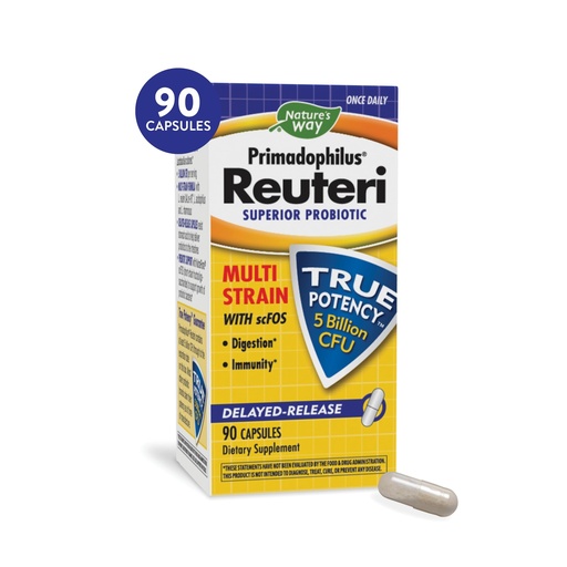 [BRSWIYQPB5YBCGDK] Nature's Way Primadophilus Reuteri Probiotics, 5 Billion CFU, 90 Capsules