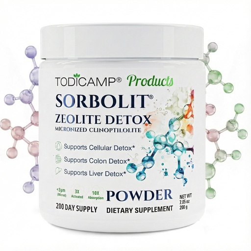 [BRSRMYARDMDQYFY7] TODICAMP Zeolite Detox for Adults Sorbolit - Zeolite Powder Binder Detox Cleanse - Zeolite Clinoptilolite for Deep Full Body Detox, Gut Cleanse, Cellular and Liver Detox (Powder)