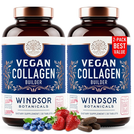 [BRSW2CQNCJYBYHIV] Vegan Collagen for Women and Men - Organic Superfood, Amino Acids Glycine, Lysine, Proline for Healthy Skin, Hair, Nails - Plant-Based Collagen Booster Supplements - 60 Gluten-Free Vegetarian Pills