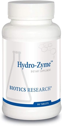 [BRSWIYIZCIMREDDK] Biotics Research Hydro-Zyme Digestive Support, Contains Betaine Hydrochloride, Supports Healthy Gastric pH 90 Tablets