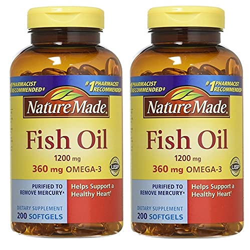 [BRSW22QPAQJR6HQY] Nature Made Fish Oil 1200mg With Omega-3, 400 Softgels