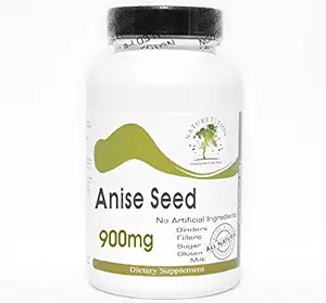 [BRSWK2YLA4FWME3U] Anise Seed 900mg ~ 180 Capsules - No Additives ~ Naturetition Supplements