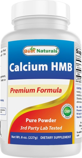 [BRSWYHAEBUHAIDT6] Best Naturals HMB (Beta-Hydroxy Beta-Methylbutyrate) Pure Powder 8 OZ