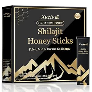 [BRSRAAAPOUPAYD3D] Xucivik Shilajit Honey Sticks,Pure Shilajit Resin with Organic Honey & Saffron, Boost Energy, Strengthen Immunity, Enhance Mental Clarity,Perfect for Men & Women,30 Sticks