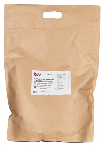 [BRSWYEI2OZ7REFA7] BVV Activated Hardwood Carbon Decolorizing T1 (100% Hardwood Charcoal)-2.5Kg