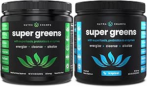 [BRSRAZQRBMFAMHQZ] NutraChamps Super Greens Berry & Super Greens Tropical Bundle - 2 Month Supply