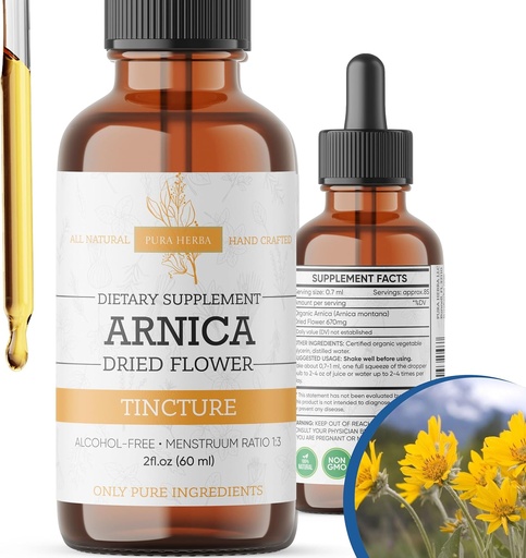 [BRSROBAOBUIBUG3X] Chất lỏng Arnica Trích dẫn – Rượu miễn phí, Vegan, Hỗ trợ phục hồi cơ thể & kết hợp, An ủi nhanh chóng, làm ở Mỹ – 2 Fl Oz