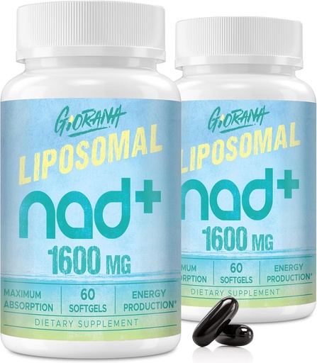 [BRSROFQBAEPQEYL7] 1600 MG Liposomal NAD+ supplement, NAD+ Boosting supplement,Superior Absorption, Vitamin B3 for Aging Defense, Longevity, Energy, Repair, Non-GMO, 120 Softgels