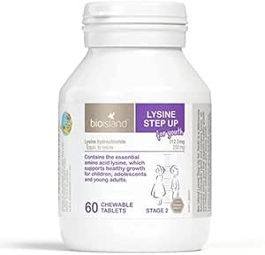 [BRSW2EIEBF5RQHTL] 2 Set Bio Island Lysine Step Up for Youth 60 Chewable Tablets (Australia Import)