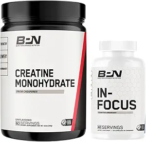 [BRSROCQ7BV5AK3LU] BARE PERFORMANCE NUTRITION BPN Creatine Monohydrate & in-Focus Brain Support Bundle