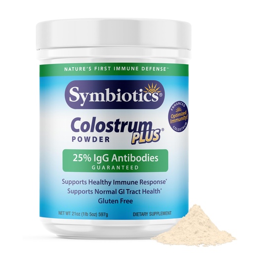 [BRSWIYQLCEGBWCY7] Symbiotics Colostrum Plus Powder 21 oz Immune & Muscle Recovery Support, 25% IgG Immunoglobulins, Gut Health & Training Resilience, Unflavored, Gluten Free - 21 oz