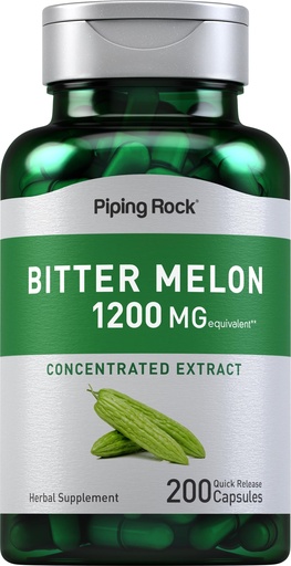 [BRSRMAQDCB6Q4FD7] Piping Rock Bitter Melon Capsules | 200 Pills | Herbal Extract Supplement | Momordica Charantia | Non-GMO, Gluten Free