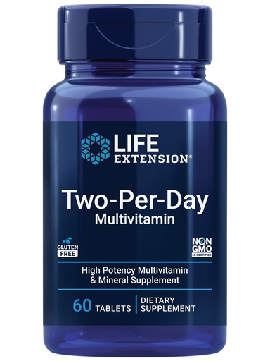 [BRSWGGIKDF5R63YZ] Life Extension Two-Per-Day Multivitamin – Daily Dose of Vitamins & Minerals for Men and Women - Complete Essential Vitamin Supplement for Energy, Health – Gluten-Free – Non-GMO – 60 Tablets