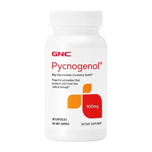 [BRSWYZQKOAPWGHY2] GNC Pycnogenol 100mg Supplement, Supports Circulatory Health, 30 Servings