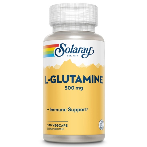 [BRSWIYT3OMAGKYA5] SOLARAY L Glutamine Capsules 500 mg - Immune Support Supplement - Free Amino Acid - Lab Verified, 100 Servings, 100 VegCaps
