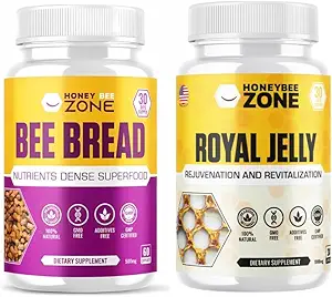 [BRSRAGIKBEDQOCI4] Bee Bread & Royal Jelly Capsules Natural Superfood Bundle
