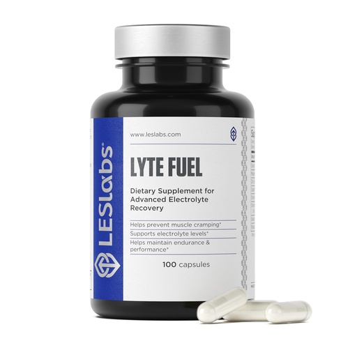 [BRSWKGQPCAPA2DLU] LES Labs Lyte Fuel – Electrolyte Replacement, Endurance, Performance, Muscle Cramping & Keto Support – Magnesium, Zinc, Potassium & Chromium – Non-GMO Supplement – 100 Capsules