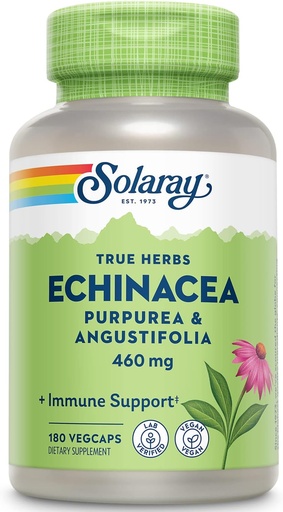 [BRSWIYTYCUOBU33I] SOLARAY Echinacea Purpurea & Angustifolia Root 460 mg | Sağlam Immune & Respiratory funksiyası