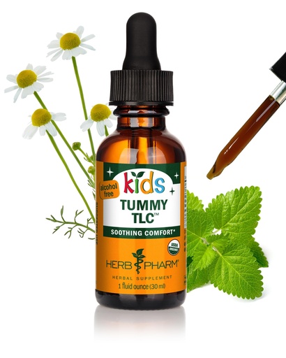 [BRSWIC33OQGWI3DI] Herb Pharm Kids Tummy TLC™: Sugar-Free Herbal Digestive Supplement, Blend of Chamomile, Fennel & Ginger for Digestive Upset, Nausea & Fussiness, Alcohol-Free, Up to ~144 Servings Per Bottle, 1 oz*