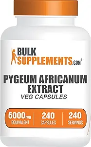 [BRSRMHQTCR6WOHQ7] BulkSupplements.com Pygeum Africanum Extract Capsules - Herbal Supplement, from Pygeum Bark - Vegan & Gluten Free, 1 Capsule per Serving, 240 Veg Capsules (Pack of 1)
