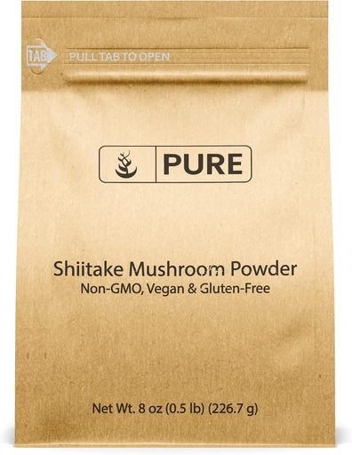 [BRSWYC37OAIGKAIY] PURE ORIGINAL INGREDIENTS Shiitake Mushroom (8oz) Black Forest Mushroom, Herbal Extract, Traditional Supplement.