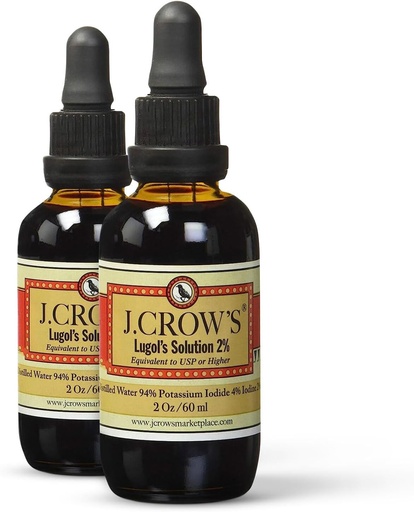 [BRSWIF32AF6W2CY7] J.CROW'S® Lugol's Solution of Iodine 2% 2 oz (2 Pack)
