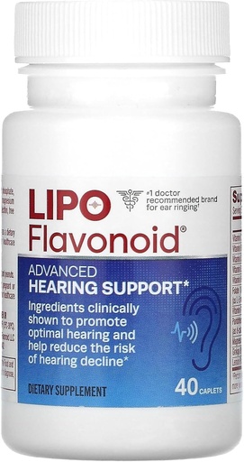 [BRSWGFI5BMMQOCQ7] Lipo Flavonoid Advanced Hearing Support Daily Supplement - Helps Reduce Risk of Hearing Decline & Promotes Optimal Hearing - 40 Caplets