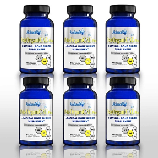 [BRSRM23RDMNAOFLB] Plus - Organic Plant Base Source of Calcium Supplement with Vitamin D3, k2, Magnesium Glycinate and Manganese (720 Count) Pack of 6