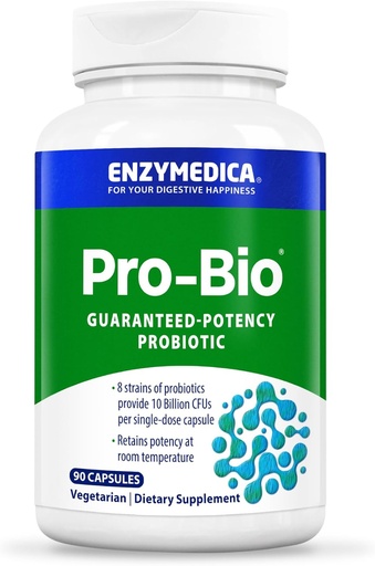 [BRSWIYQBAUGG22DC] Enzymedica, Pro-Bio, Shelf Stable, Stomach-Acid Resistant Probiotic for Healthy Digestion, 10 Billion CFU, 90 Count