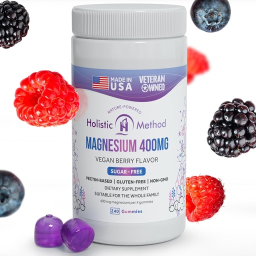 [BRSRAZD6PIFA2CL3] Magnesium Citrate Gummies - Sugar-Free, Vegan and Non-GMO for Better Sleep and Relaxation - No Sugar Alcohol - Magnesium Supplement for Adults, Teens and Kids - Mixed Berry - 240 Chews