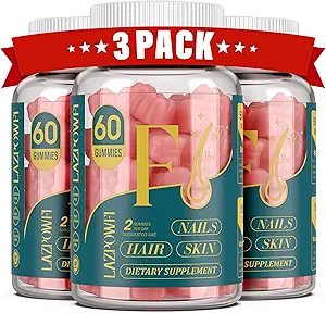 [BRSRAEATPN7QGG3P] Biotin Gummies -Hair Skin and Nails Vitamins for Men & Women, Vegan Vitamin B7, Supports Hair Growth and Stronger Nails,90 Day Supply-Raspberry-3 Pack