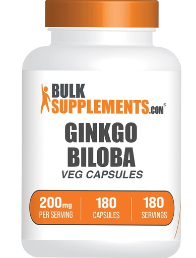 [BRSRMHA2CQPBU2TD] BulkSupplements.comginkgo Biloba Extract Capsules - Ginkgo Biloba Sourced from Leaves, Herbal Supplement - Vegan, 1 Capsule per Serving, 180 Count (Pack of 1)