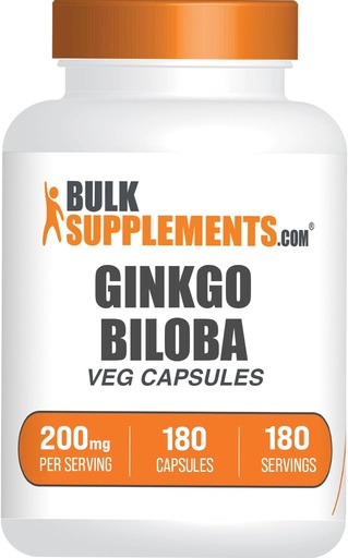 [BRSRMHA2CQPBU2TD] Bulkaddiments.comginkgo Biloba Extract Kapsler - Ginkgo Biloba Sourced from Leaves, Herbal Supplement - Vegan, 1 Capsule per Serving, 180 Count (pakke med 1)