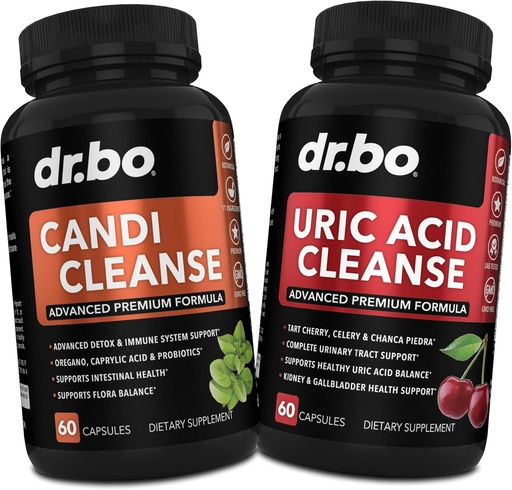 [BRSRMAYFA4MRYCTP] DR. BO Candi Uric Acid Cleanse Support - Suppléments à base de plantes d'origan et de rein pour les femmes et les hommes - Extra Strength Uric Acid Flush Purge Capsules & Oral ControlProbiotique Complex Cleanser
