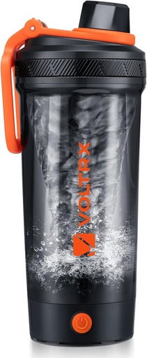 [BRSRMFAPOYCBU33Z] VOLTRX Electric Protein Shaker Bottle - USB Rechargeable Mixer Cup for Shakes and Meal Replacements, BPA-Free Tritan, 24oz
