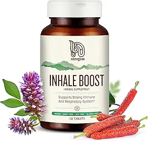 [BRSW2EAYCQGW223G] Nirogam Inhale Boost 120 Tablets a Bottle I Lung Support Supplement | Lung Health Supplement | Lung Detox