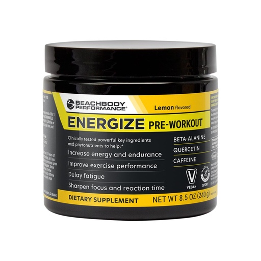 [BRSRAAQ3OB7RYELJ] BODi Energize Pre Workout Powder - Beta-Alanine, Quercetin & Low-Dose Caffeine Formula for Enhanced Energy & Focus, Increase Energy & Endurance Supplement, Lemon Flavored, 40 Servings