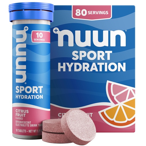 [BRSWK2QHDEBRKGQ7] Nuun, Electrolyte Drink Tabs Citrus Fruit, 8 Count, 1.8 Ounce