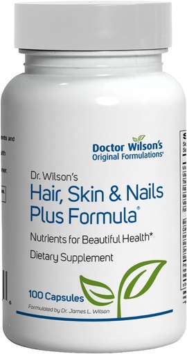 [BRSWIZQAOUHGO2IV] Dr. Wilson's Hair, Skin & Nails Plus Formula 100 Capsules Nutrient Support for Hair, Skin and Nails