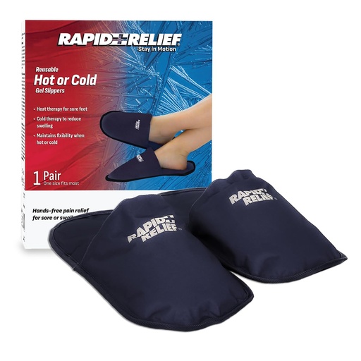 [BRSWK2QADF5AAE32] Rapid Relief Hot and Cold Therapy Slippers for Swollen and Painful Feet - Fast and Effective Relief for pain associated with Neuropathy, Chemotherapy, Diabetes, and for Swollen Feet Relief