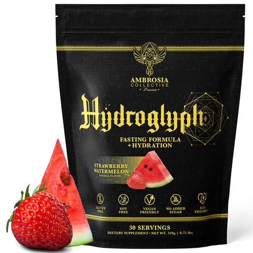 [BRSRO2YHOEDQM3Y7] Ambrosia Fasting Electrolytes Powder | EAA Amino Acids, BCAA & HMB | Sugar Free Hydration with Coconut Water | Vegan, Gluten Free | 30 Servings | Strawberry Watermelon