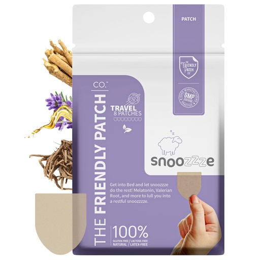 [BRSROZQLAQFA23DU] Snooze Patches, The Friendly Patch Snooze Patch, 8 Patches, Wellness Travel Essentials Patch