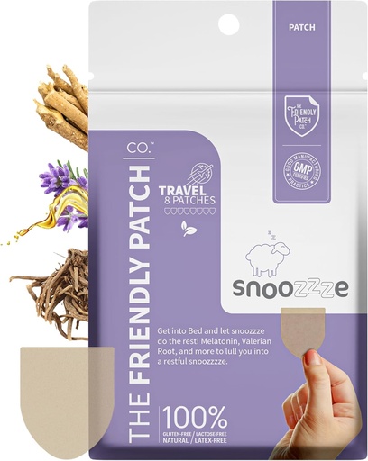[BRSROZQLAQFA23DU] Snooze Patches, The Friendly Patch Snooze Patch, 8 Patches, Wellness Travel Essentials Patch